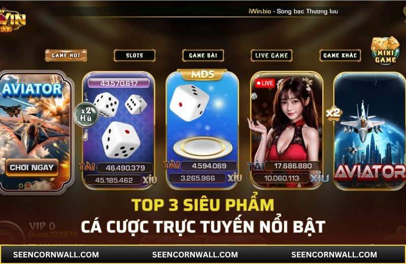 Top 3 siêu phẩm cá cược trực tuyến nổi bật
